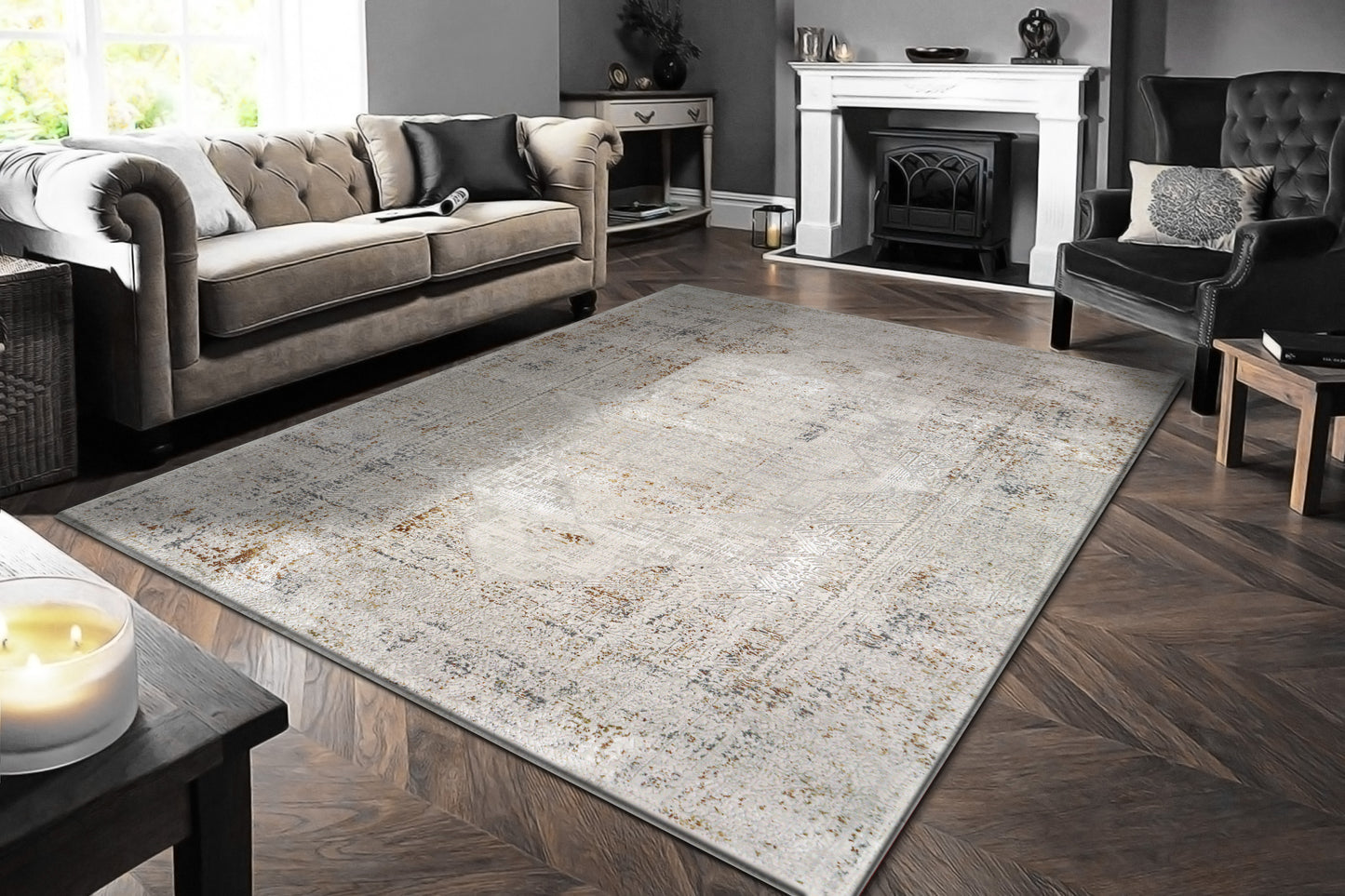 Renaissance 3155-199 Ivory/Multi Area Rug