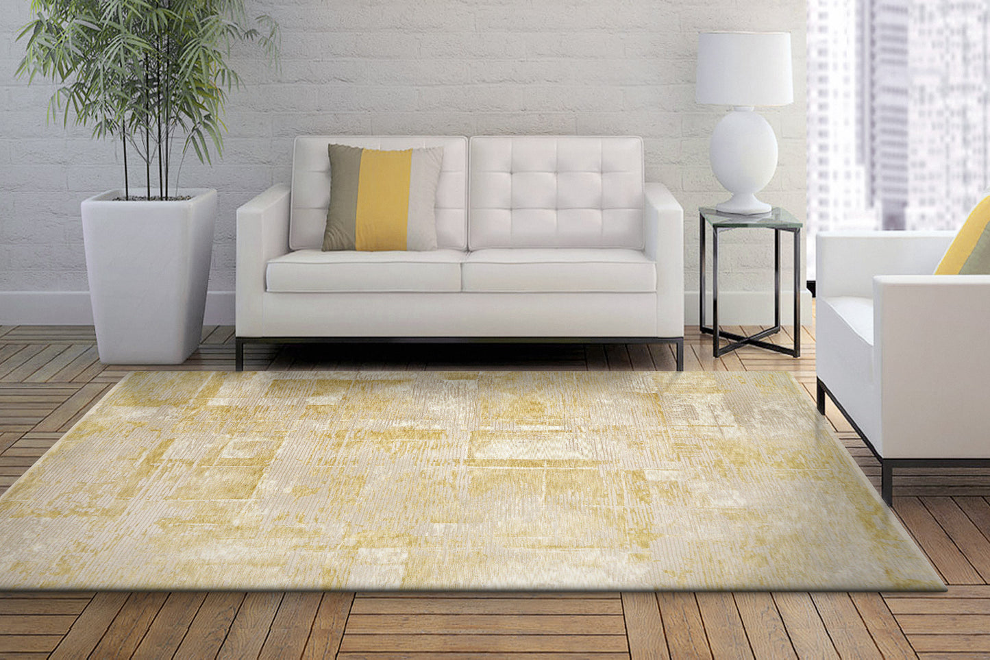 Hudson 1454-700 Gold Area Rug