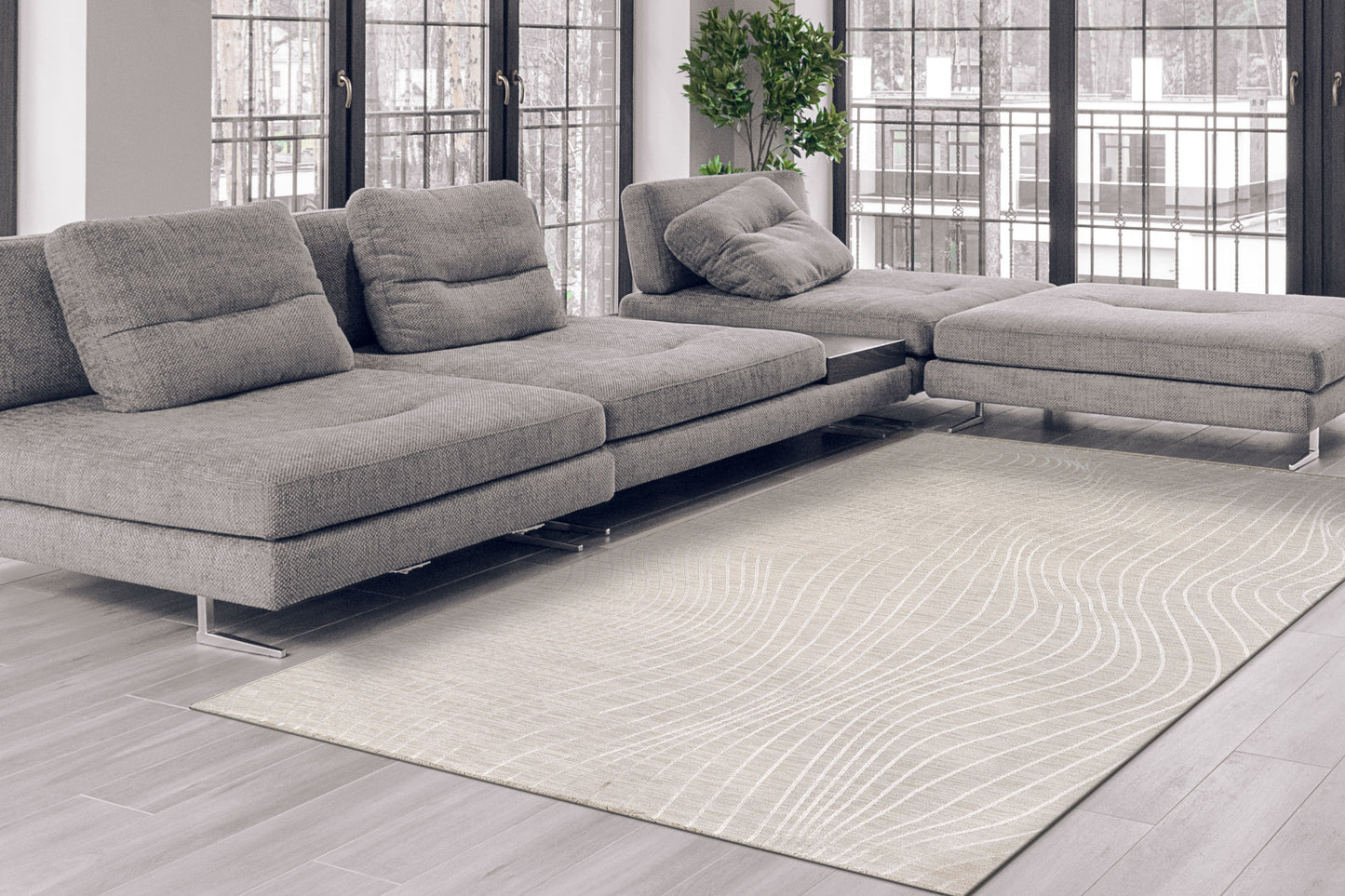Mesa 9744-100 Cream Area Rug