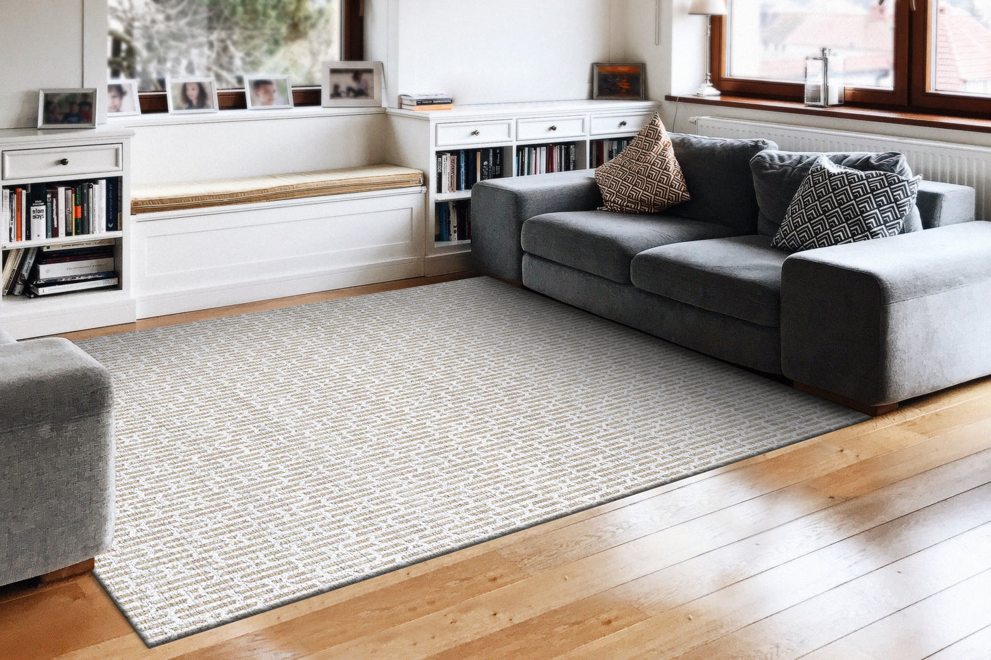Remix 6386-180 Cream/Beige Area Rug