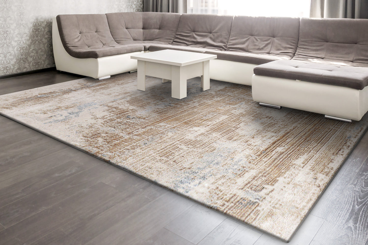 Obsession 9533-185 Cream/Beige/Blue Area Rug