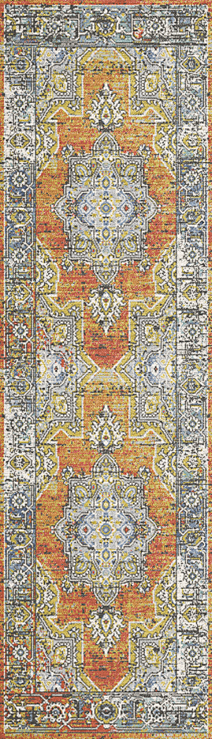Mabel 4093-359 Rust/Navy/Multi Area Rug