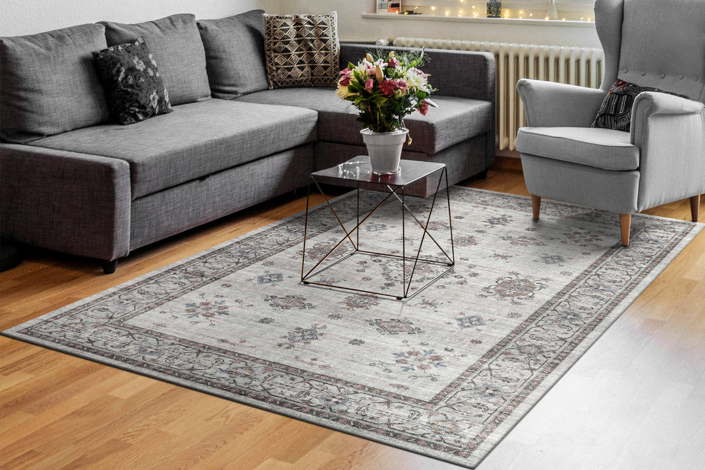 Elise 6304-900 Grey Area Rug