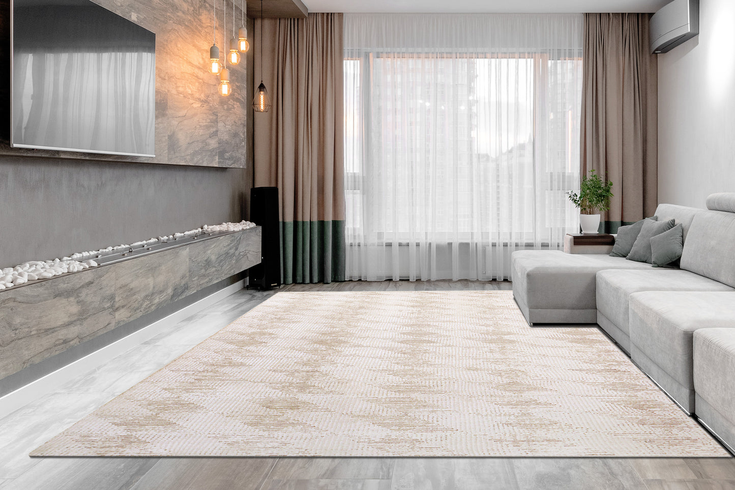 Sahara 5976-900 Grey Area Rug
