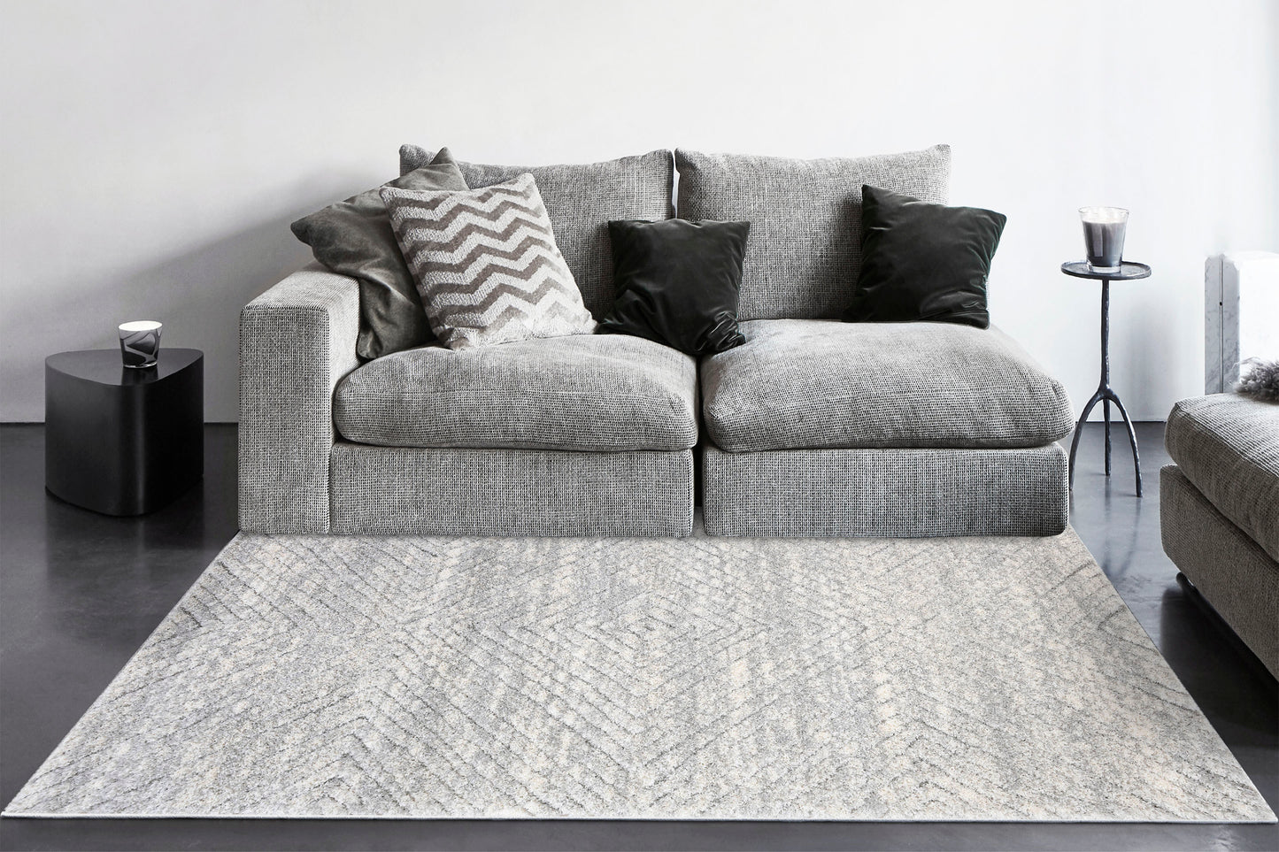 Pike 11200-990 Grey/Dark Grey Area Rug