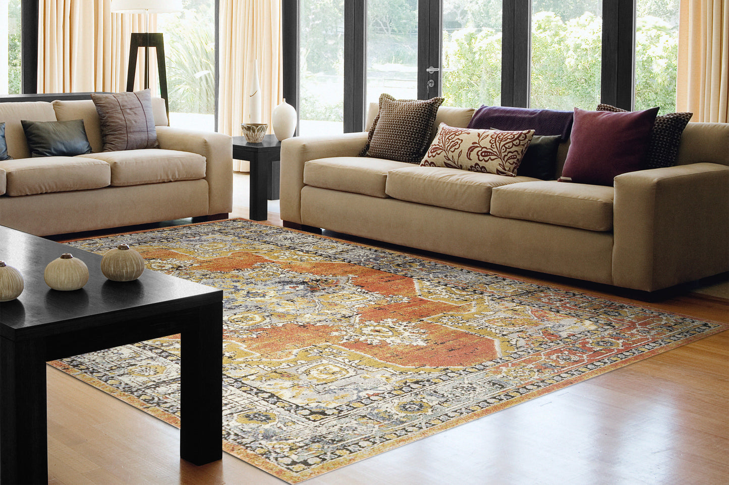 Mabel 4093-359 Rust/Navy/Multi Area Rug