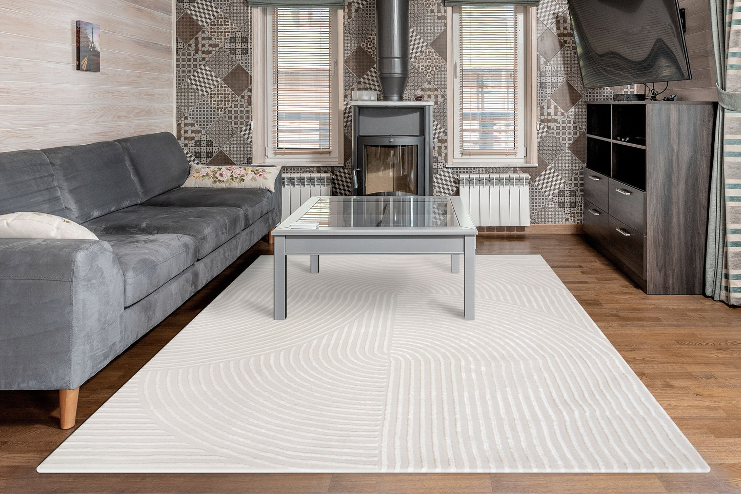 Rori 9363-190 Ivory/Grey Area Rug