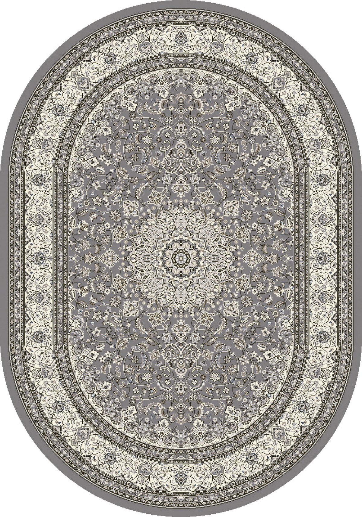 Ancient Garden 57119-5666 Grey/Cream Area Rug