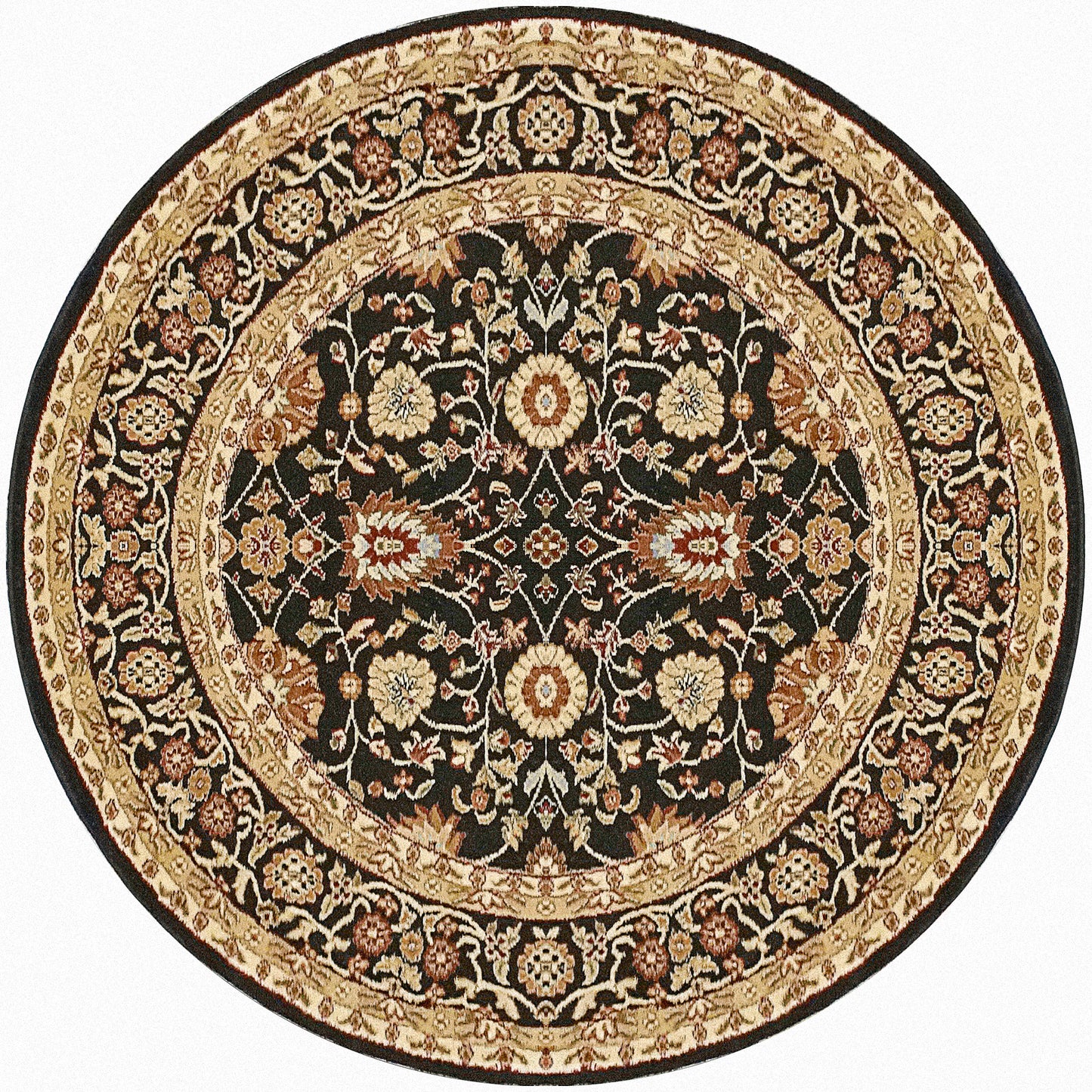 Yazd 2803-090 Black Area Rug