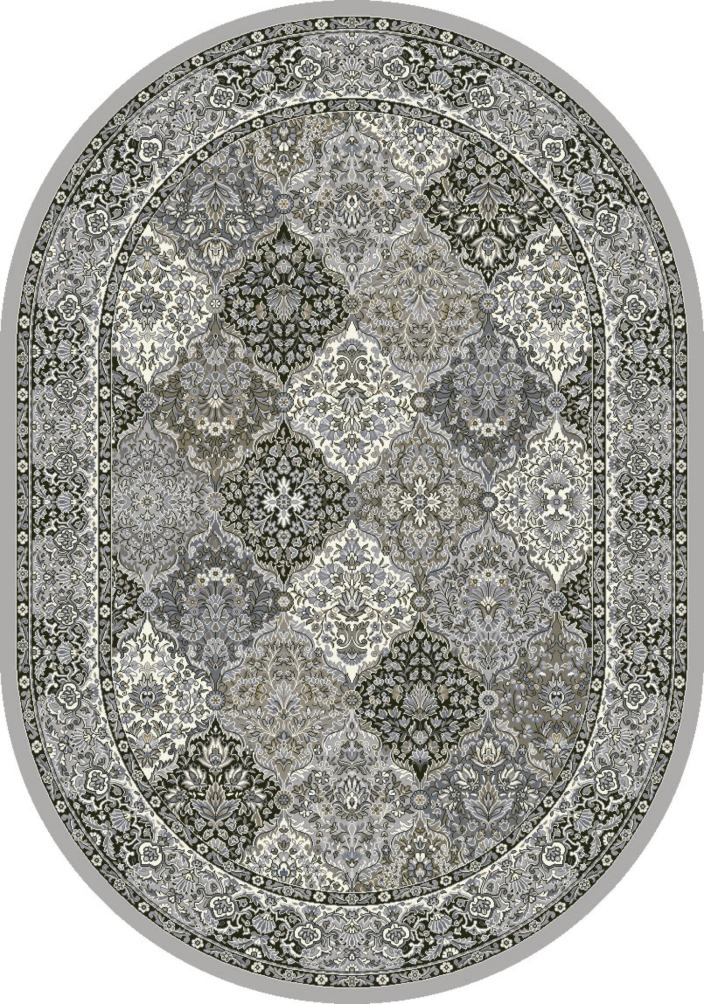 Ancient Garden 57008-9696 Cream/Grey Area Rug