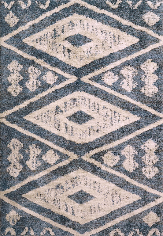 Cruz 7003-501 Blue/Ivory Area Rug