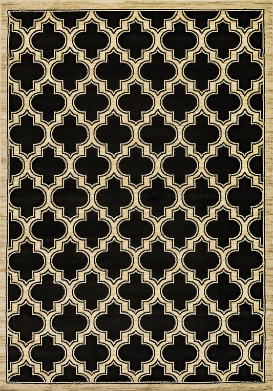 Yazd 2816-090 Black Area Rug