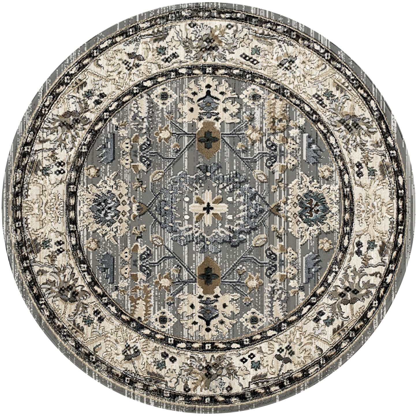 Yazd 8531-910 Grey/Ivory Area Rug