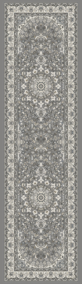 Ancient Garden 57119-5666 Grey/Cream Area Rug