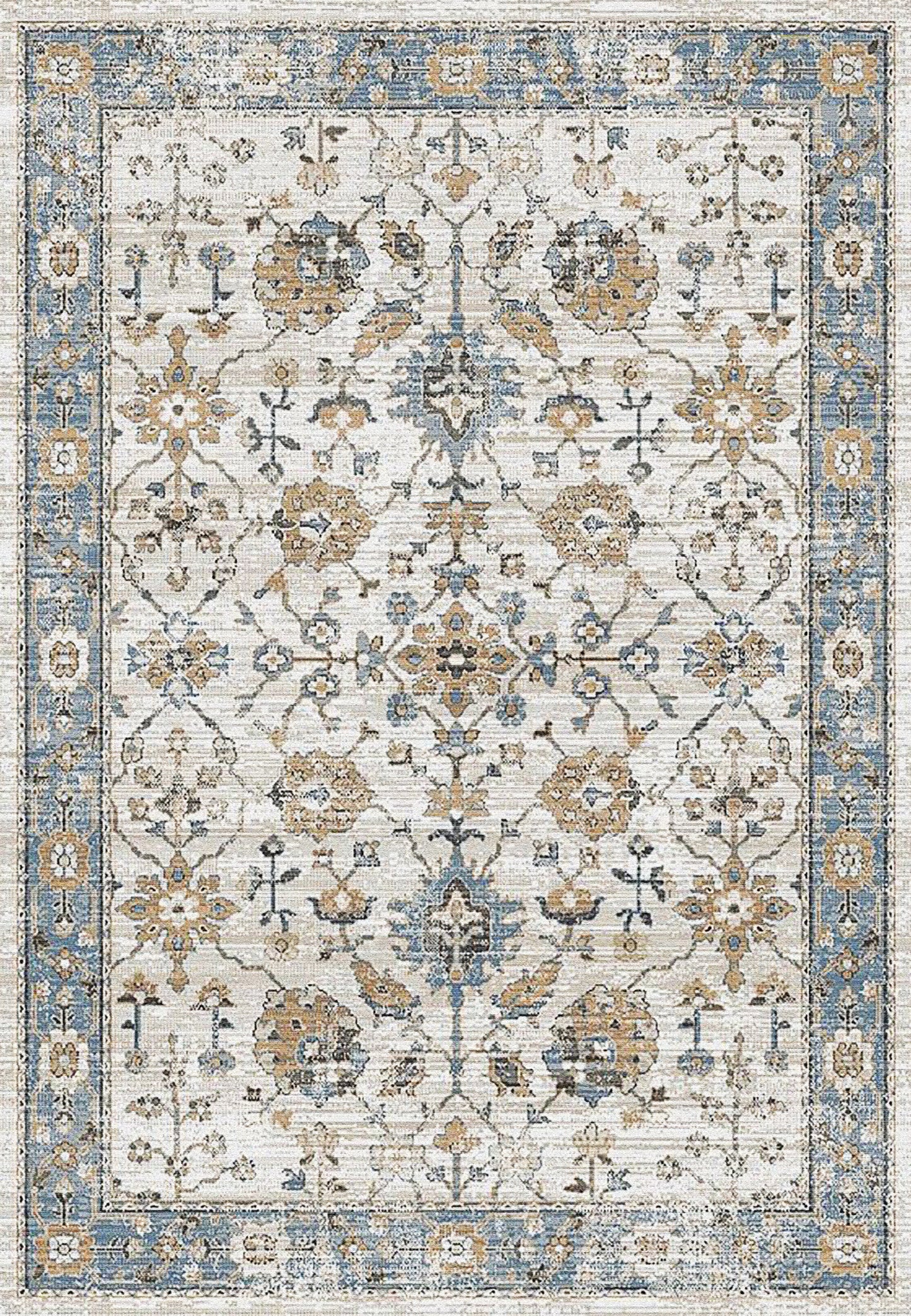 Jazz 6790-875 Beige/Soft Ochre/Blue Area Rug