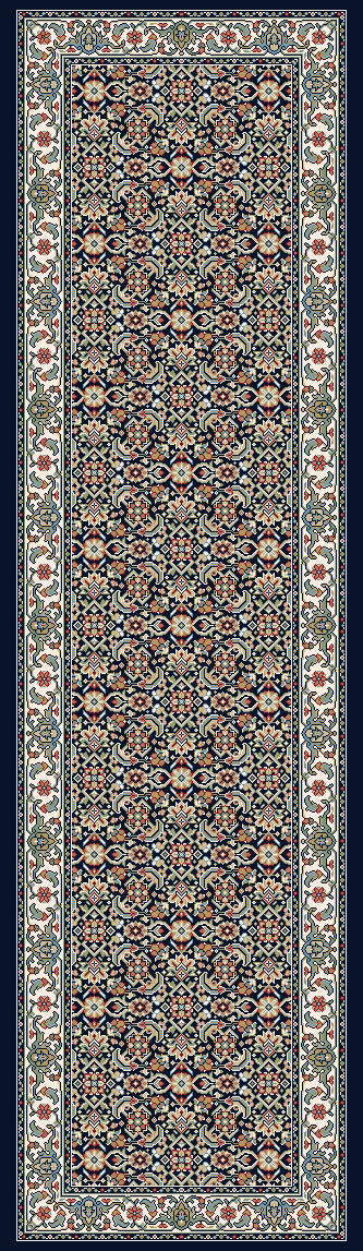 Ancient Garden 57011-3464 Navy Area Rug