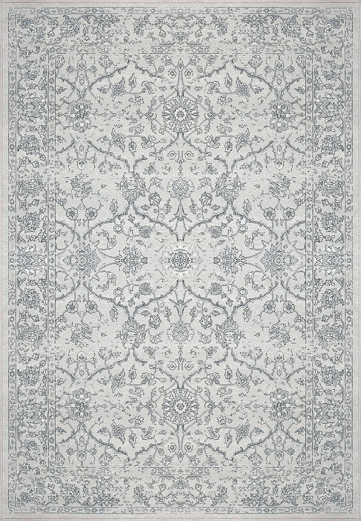 Ancient Garden 57136-9696 Silver/Grey Area Rug