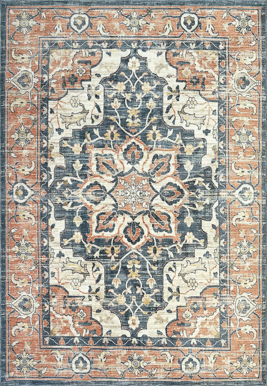Jupiter 3110-358 Beige/Navy/Copper Area Rug