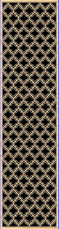 Yazd 2816-090 Black Area Rug