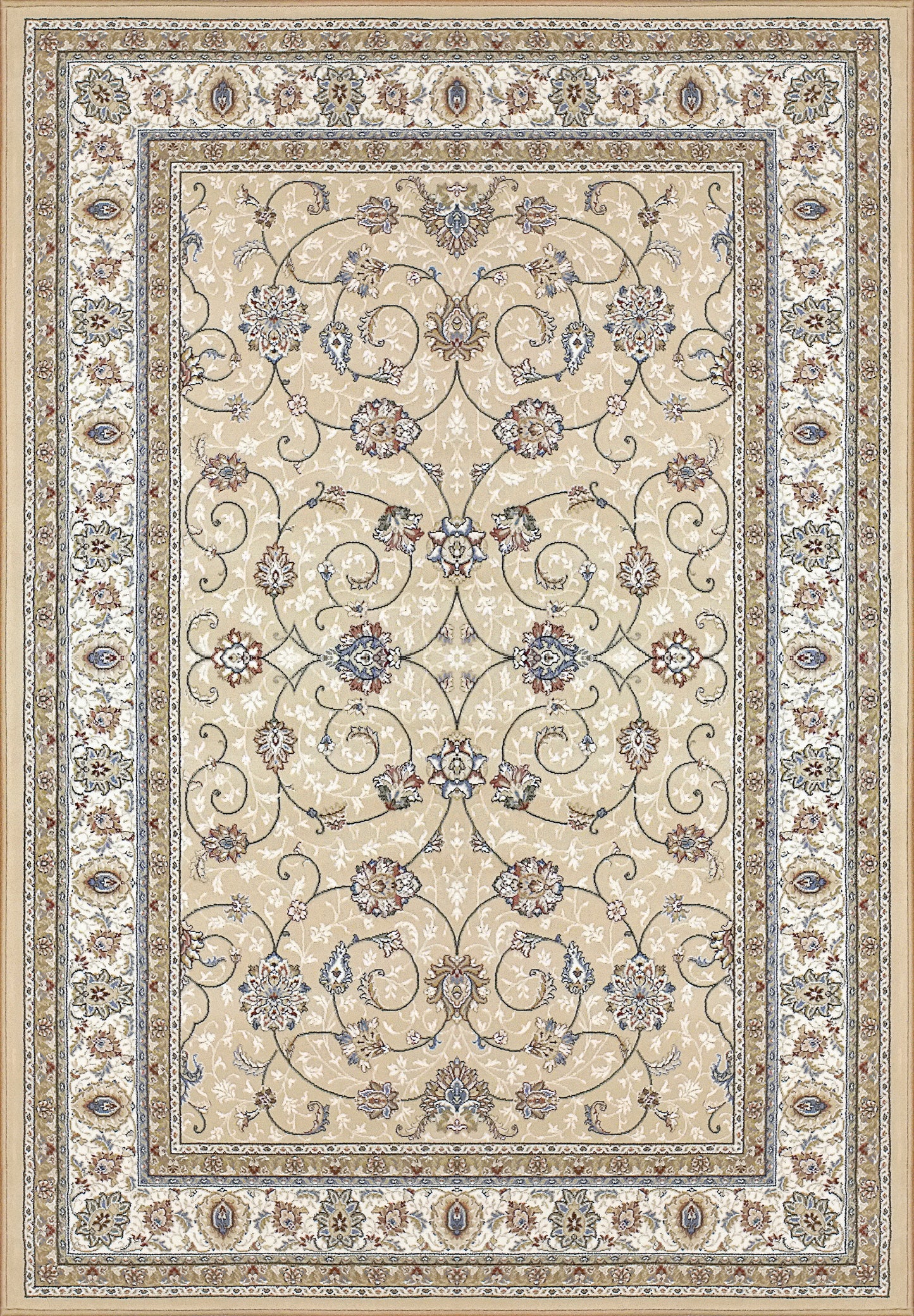 Ancient Garden 57120-2464 Light Gold/Ivory Area Rug