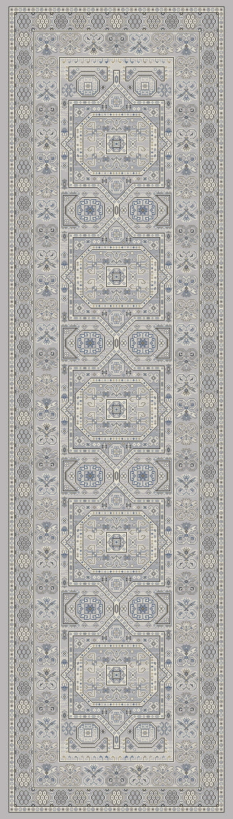 Ancient Garden 57147-9696 Silver/Grey Area Rug