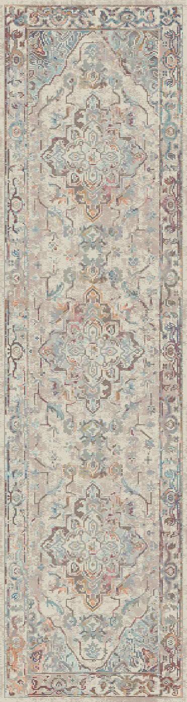 Mood 8457-351 Red/Blue/Ivory Area Rug