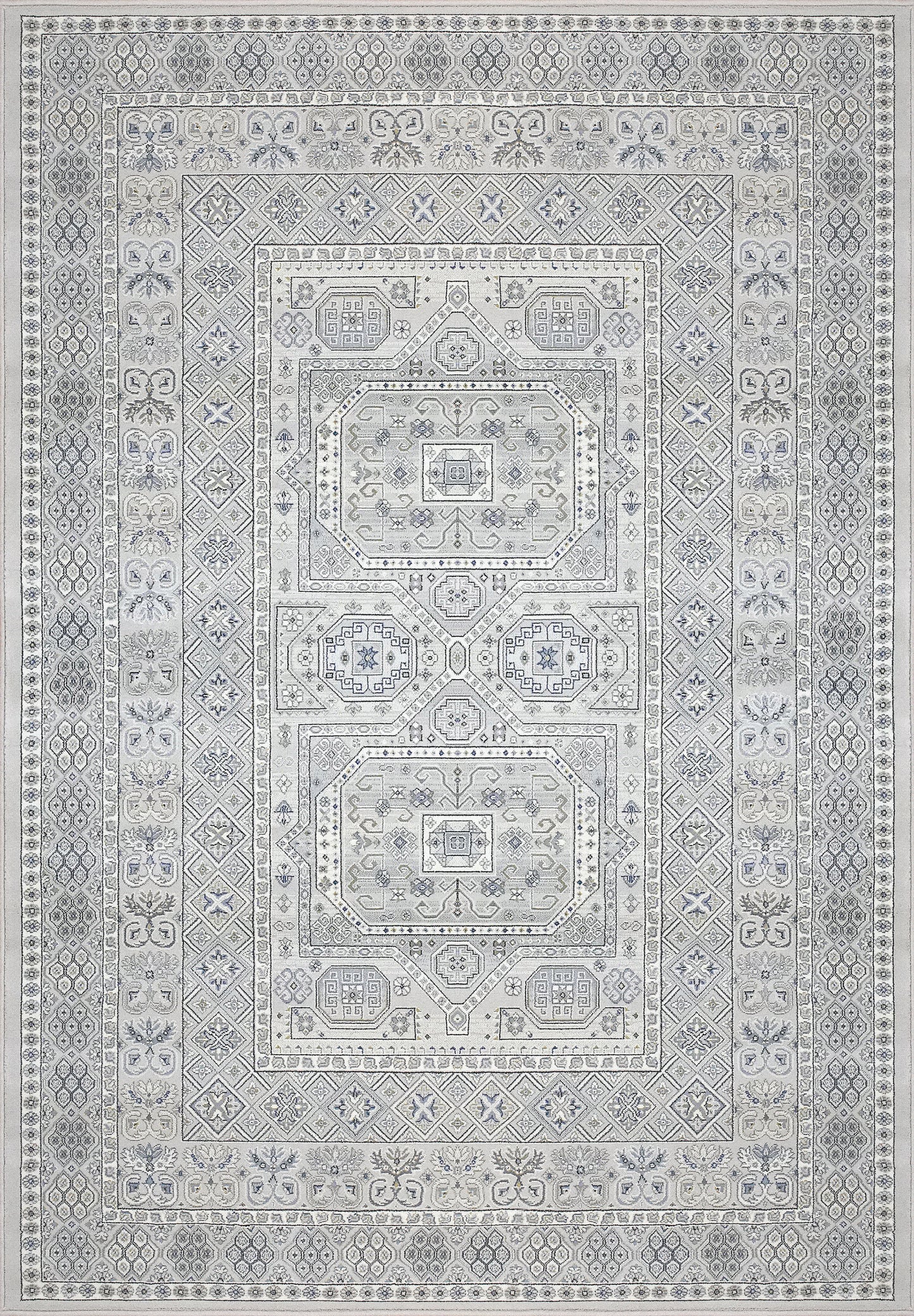 Ancient Garden 57147-9696 Silver/Grey Area Rug