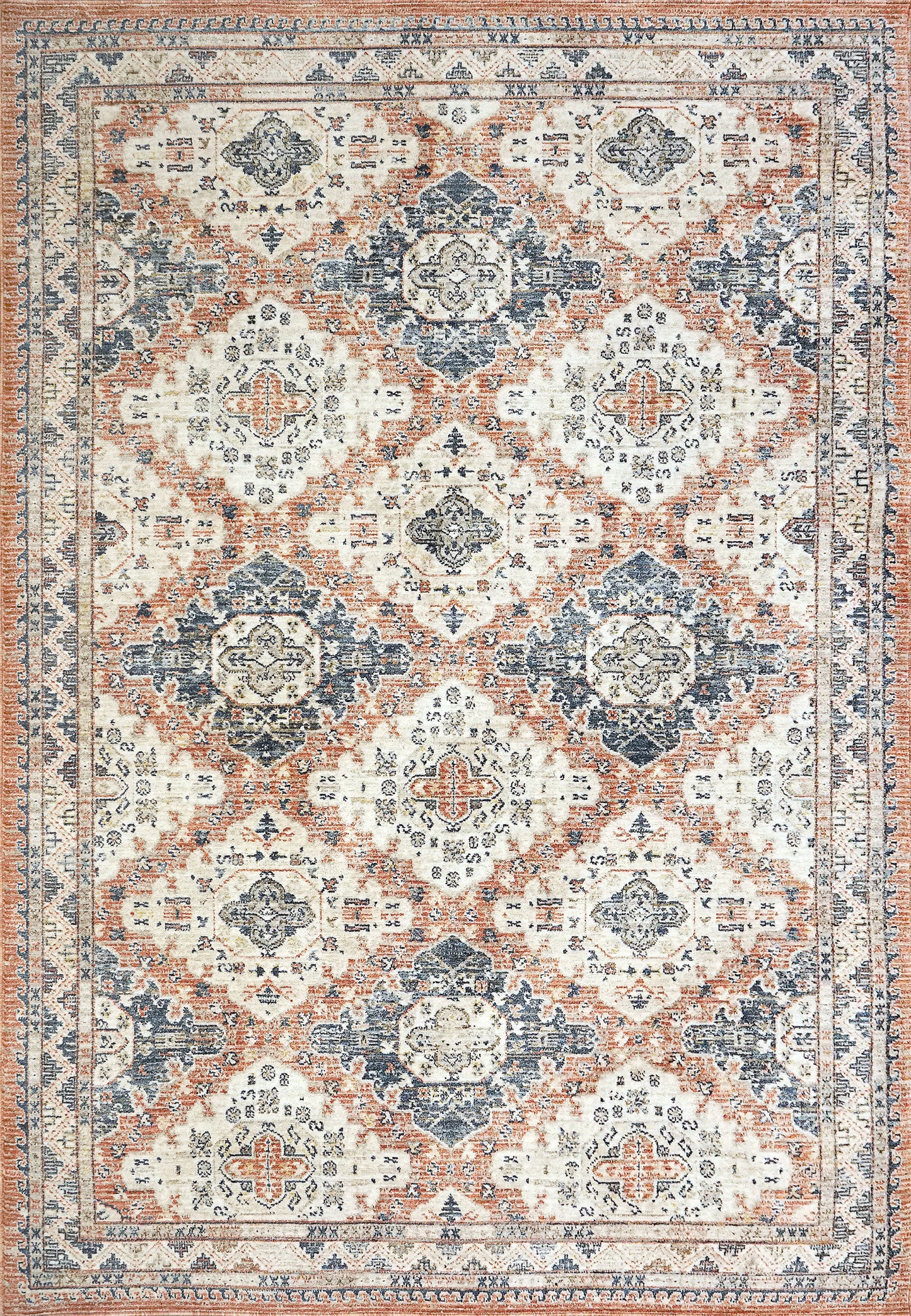 Jupiter 3109-358 Beige/Navy/Copper Area Rug