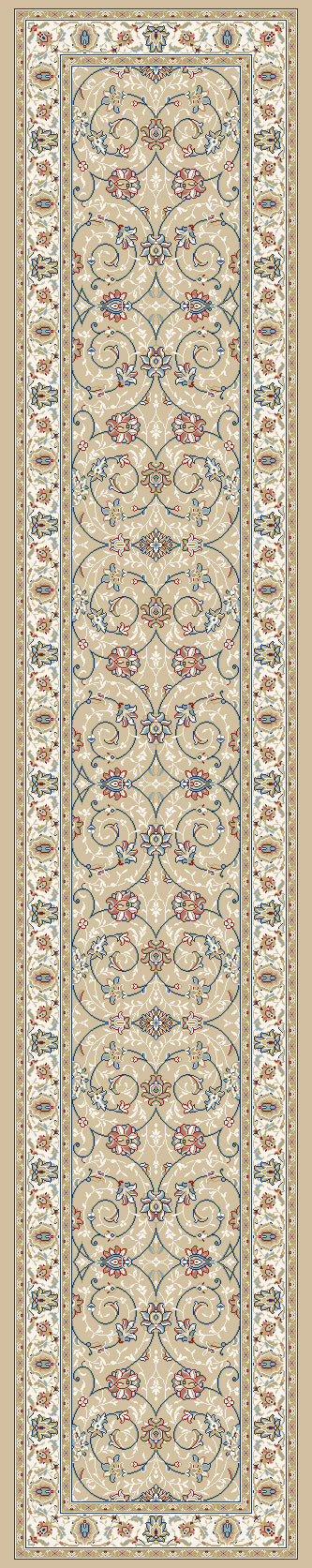 Ancient Garden 57120-2464 Light Gold/Ivory Area Rug