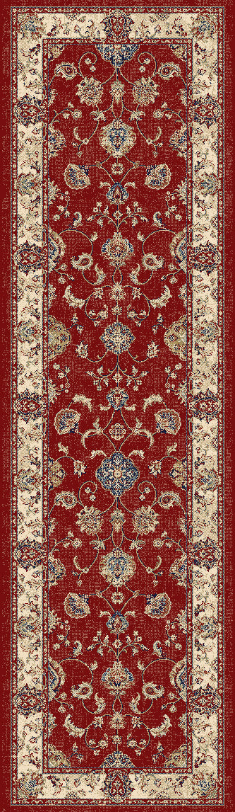 Ancient Garden 57158-1464 Red/Ivory Area Rug