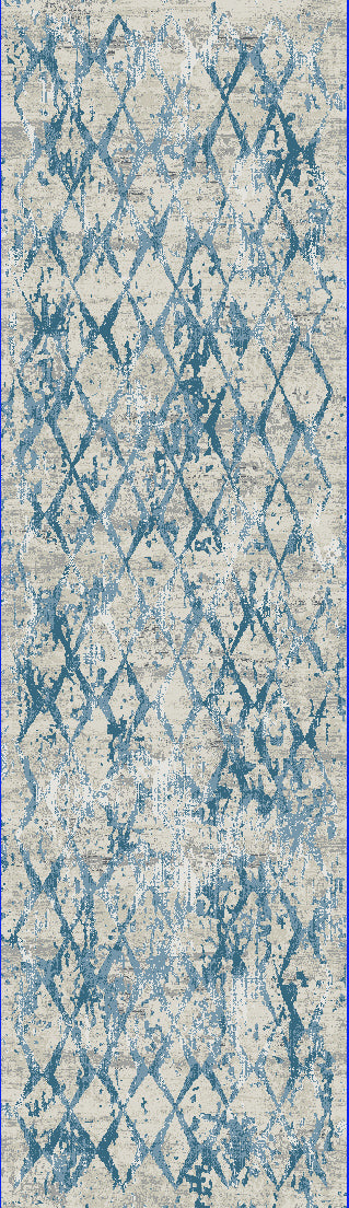 Quartz 27039-500 Ivory/Blue Area Rug