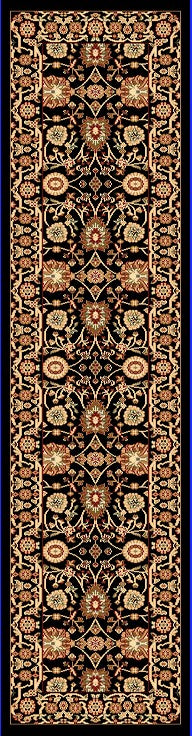 Yazd 2803-090 Black Area Rug