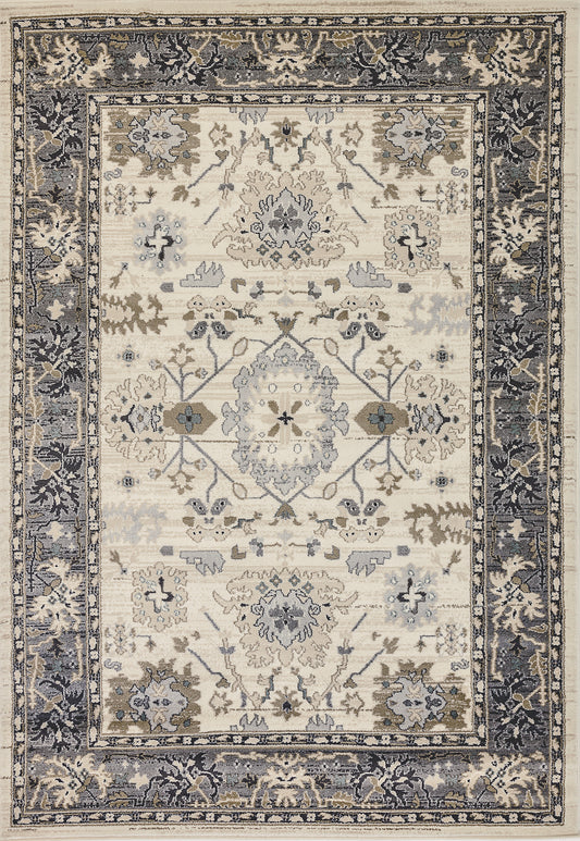Yazd 8531-190 Ivory/Grey Area Rug
