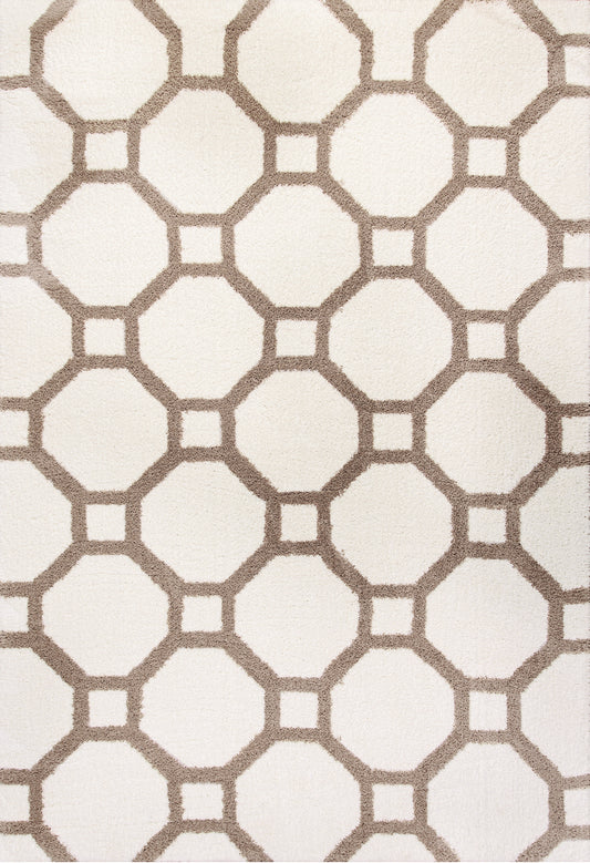 Silky Shag 5903-110 White Area Rug