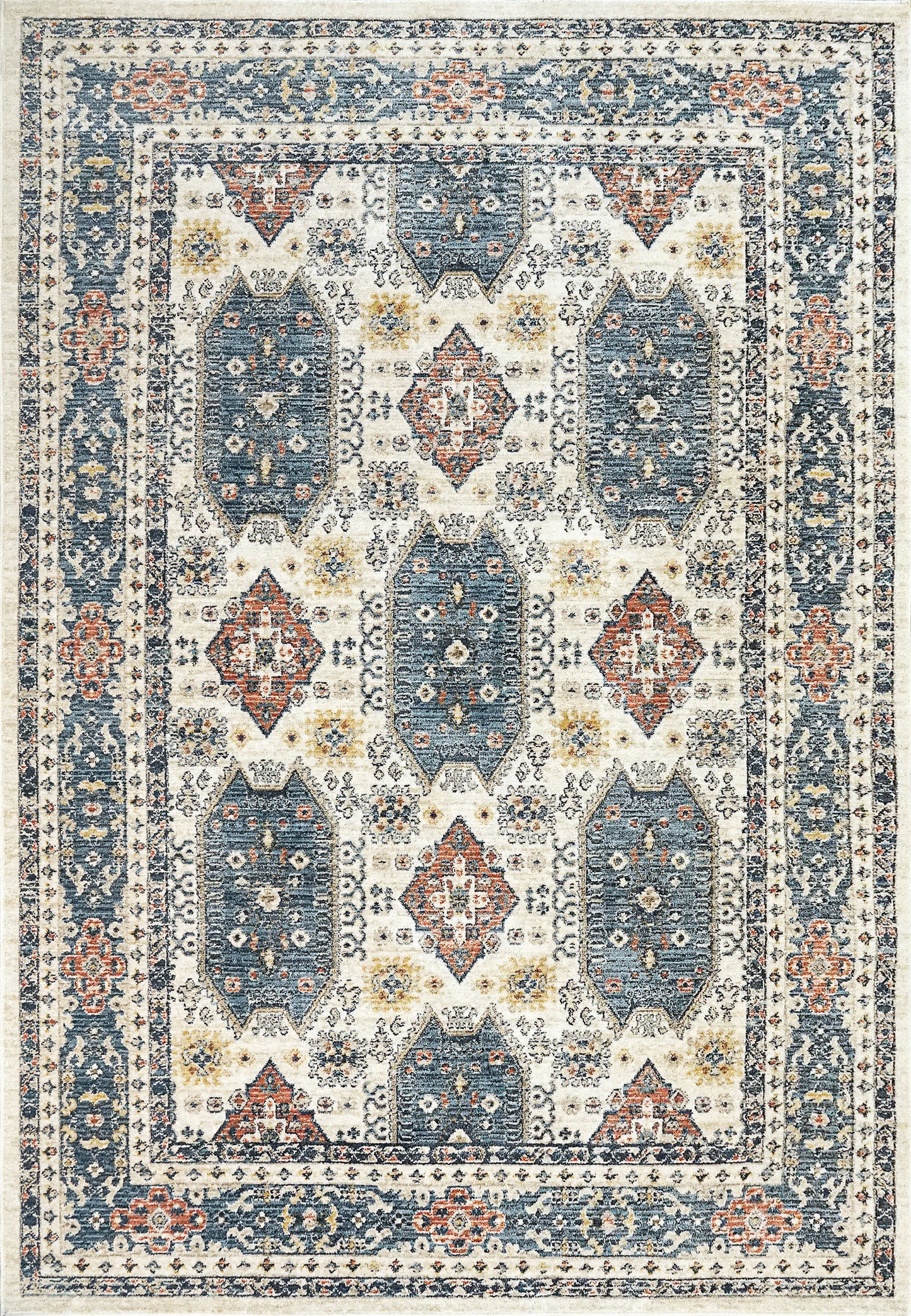 Jupiter 3108-859 Beige/Navy/Multi Area Rug