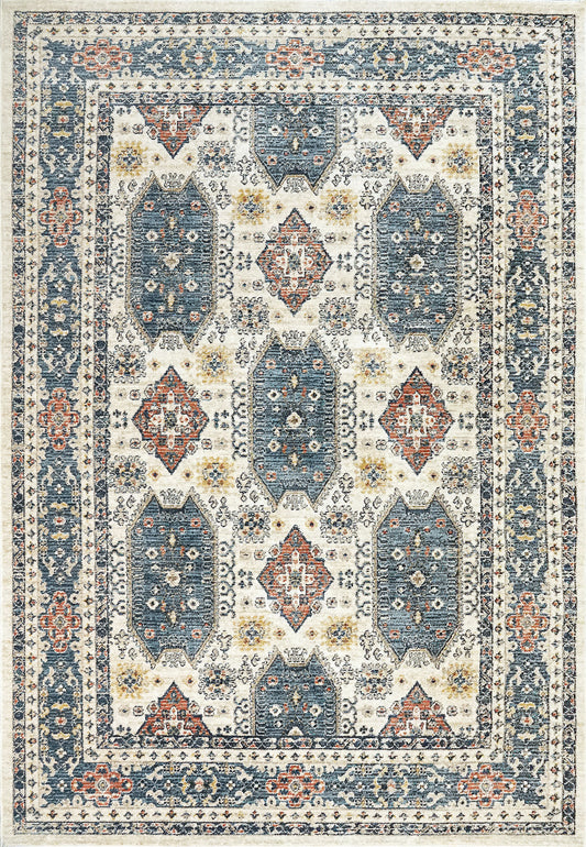 Jupiter 3108-859 Beige/Navy/Multi Area Rug