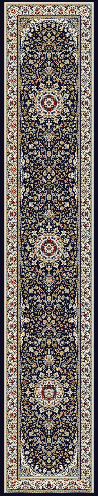 Ancient Garden 57119-3434 Blue/Ivory Area Rug