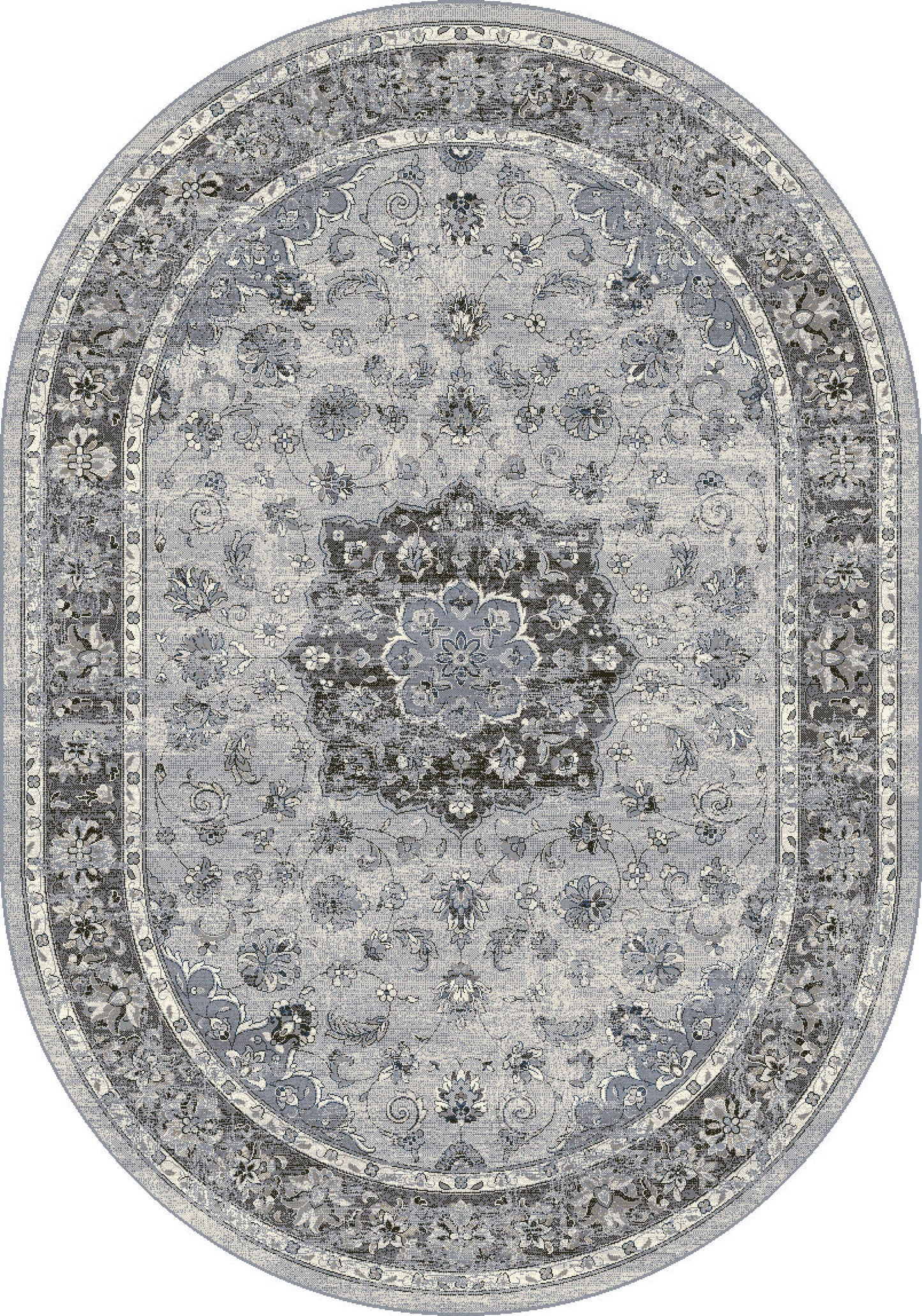 Ancient Garden 57559-9656 Silver/Grey Area Rug