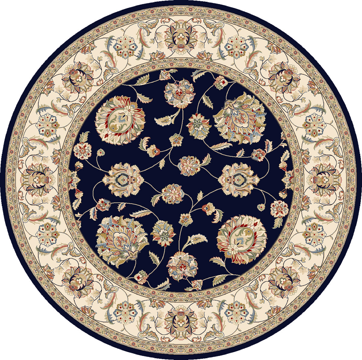 Ancient Garden 57365-3464 Blue/Ivory Area Rug