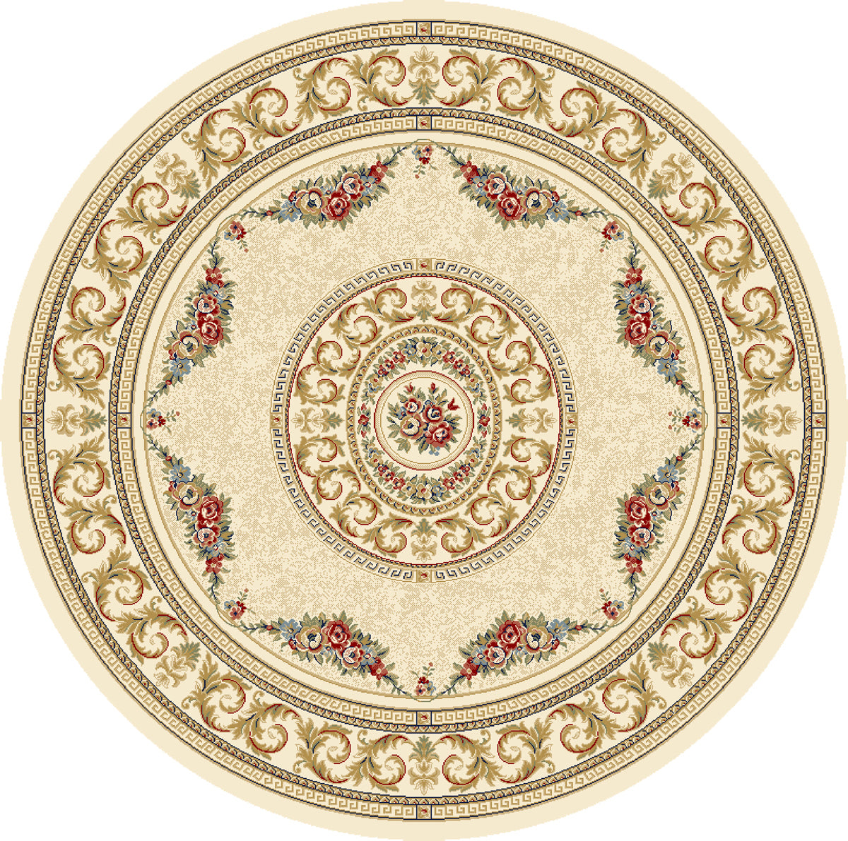 Ancient Garden 57226-6464 Ivory Area Rug