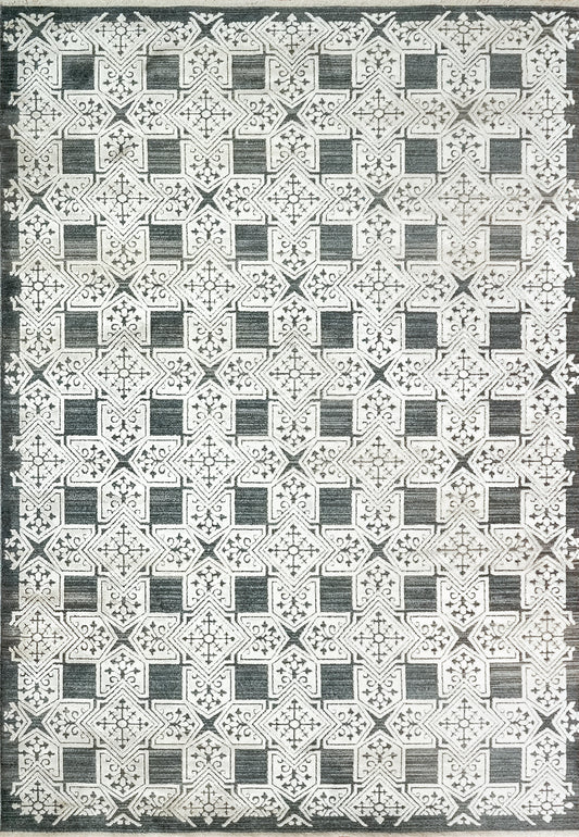 Wingo 7955-518 Blue/Cream Area Rug