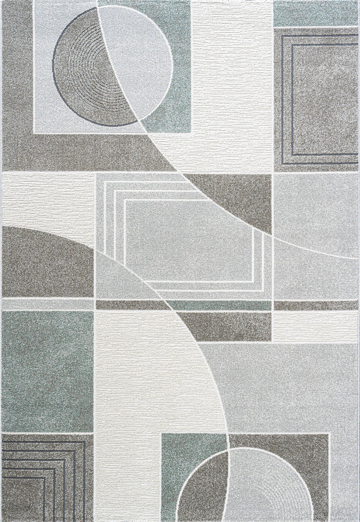 Polaris 46012-6141 Ivory/Grey/Teal Area Rug