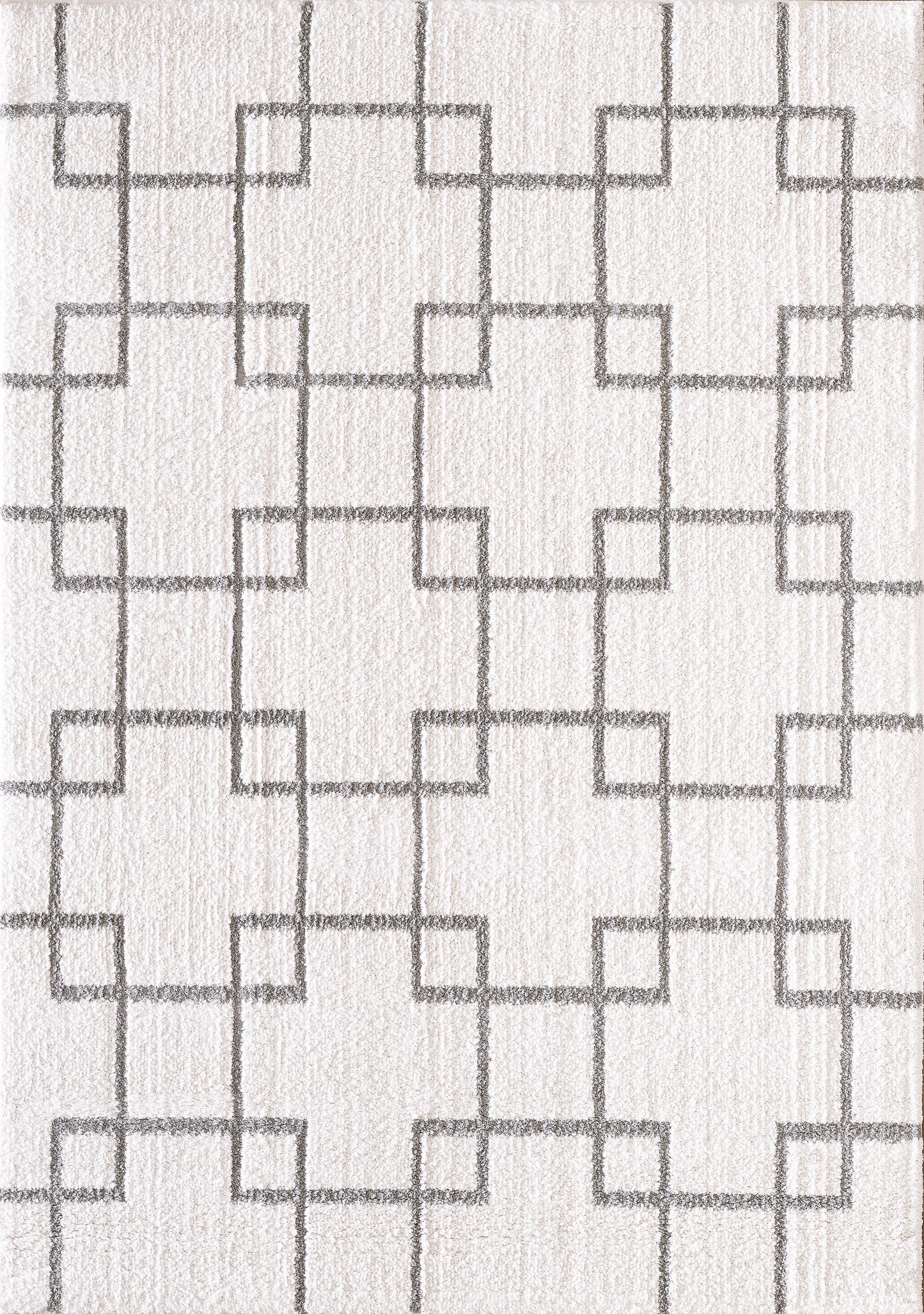 Silky Shag 5901-119 Ivory/Silver Area Rug