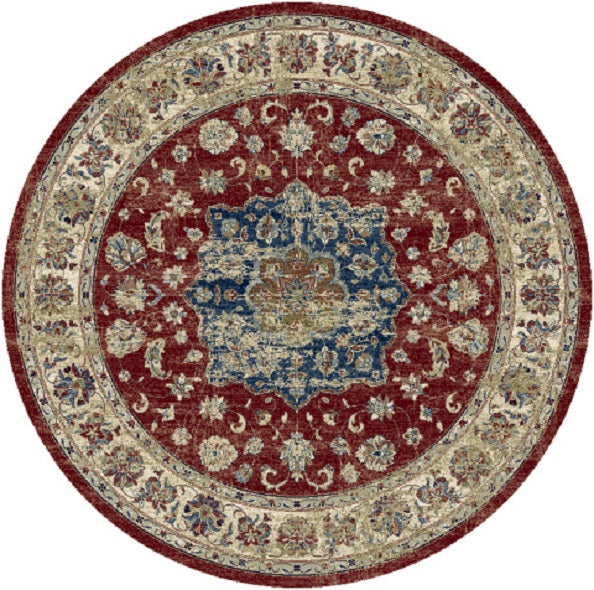 Ancient Garden 57559-1464 Red/Ivory Area Rug
