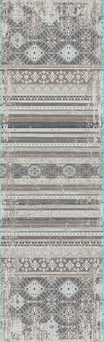 Wingo 7956-985 Grey/Cream/Blue Area Rug