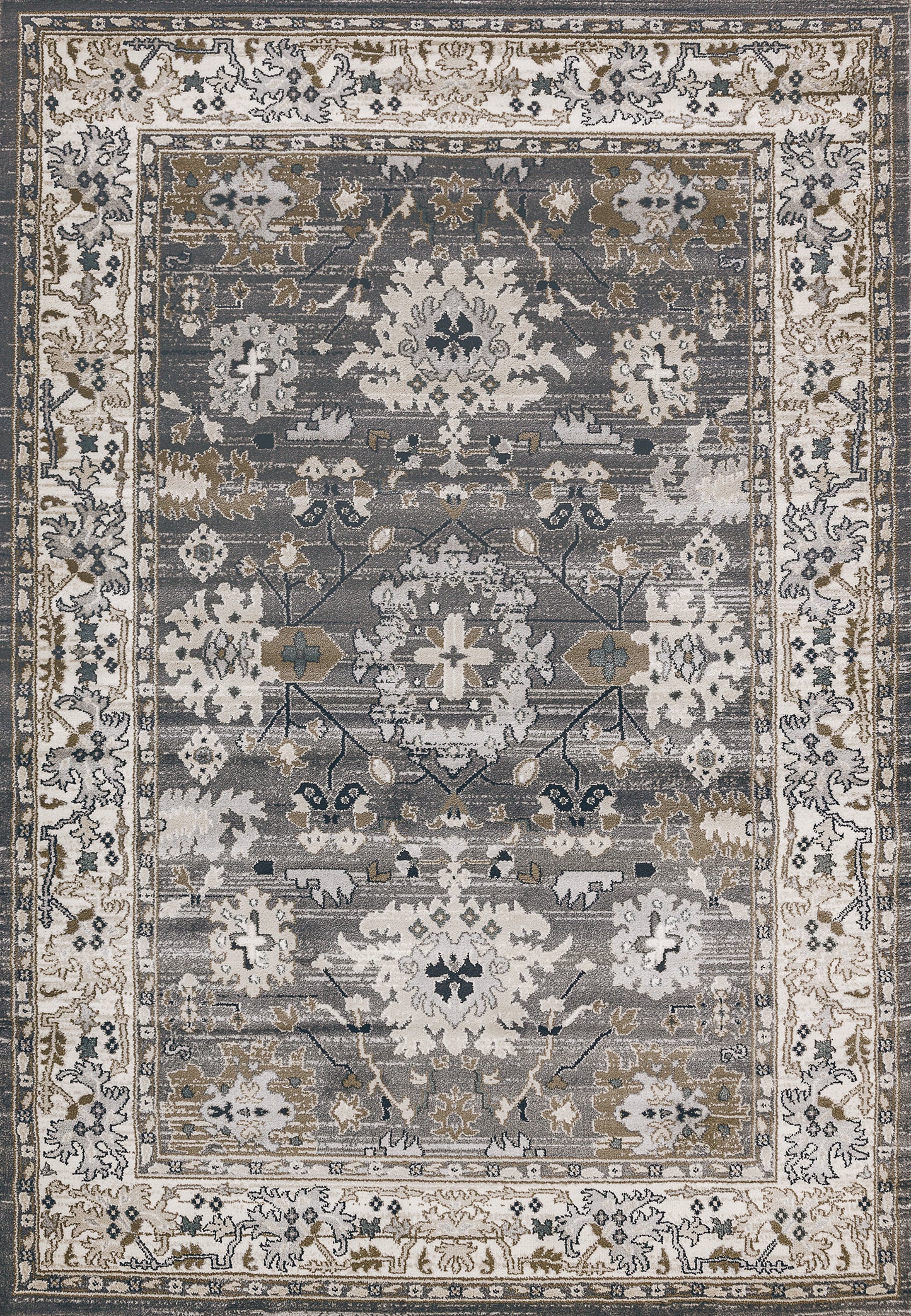 Yazd 8531-910 Grey/Ivory Area Rug