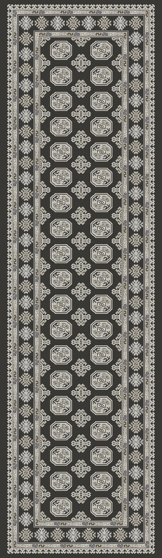Ancient Garden 57102-3636 Charcoal/Silver Area Rug