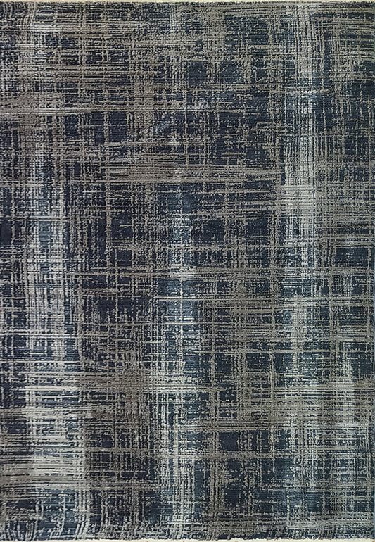 Unique 4050-950 Grey/Navy Area Rug