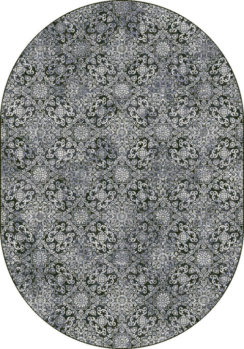Ancient Garden 57162-3696 Steel Blue Area Rug