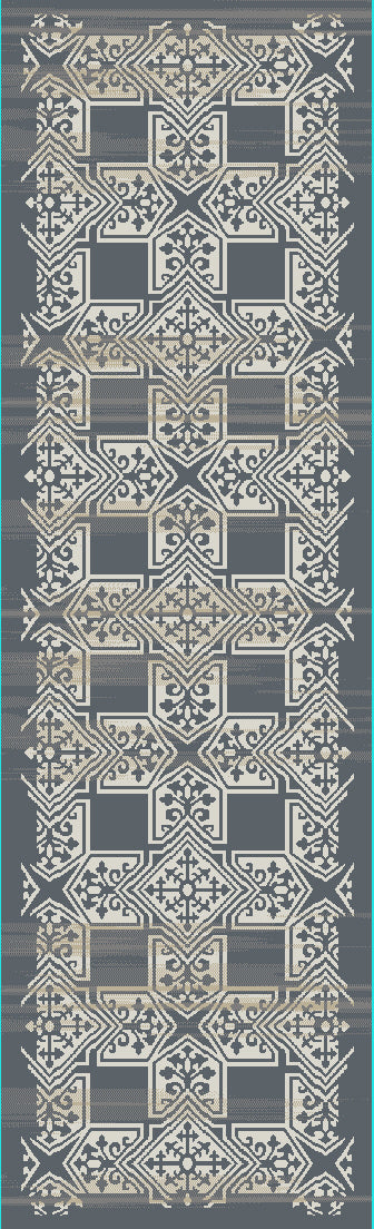 Wingo 7955-518 Blue/Cream Area Rug